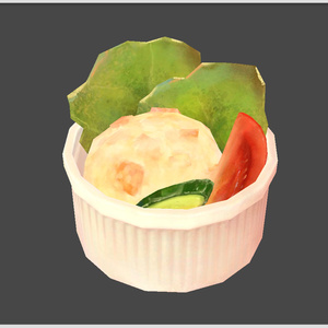 【3D小道具】喫茶店のモーニングセット・たまごトースト【VRChat】 缩略图 4
