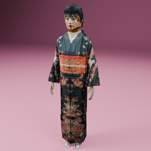 時代劇シリーズ第10弾【レトロゲーム風3Dキャラクター】町人B(ver.1)