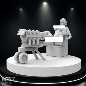 Industrial Machine Trap: Power Station - 3D Printable STL [R-18]  インダストリアル・マシン・トラップ：パワーステーション - 3Dプリント用STL [R-18]