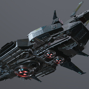 [AAA] オリジナルSF宇宙船 "SM_SpaceShip" (ゲームレディ / 4K PBR)