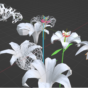 百合の習作３ｄモデル　Blender3