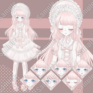 【無料】淡いドール少女【表情差分６種】