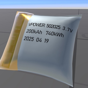 【VRchat想定ワールド/アバター用】リチウムポリマーバッテリー風クッション