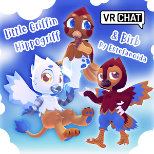 Little Griffin, Hippogriff and Birb 3D model/VRChat Avatarアバター (PC & Quest)