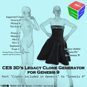 Legacy Clone Generator for Genesis 9 for Daz Studio