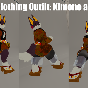 [MA/VRCFURY]「ウフル」秋をテーマにしたウフル衣裳セット/ Uhuru Fall Themed Kimono and Geta