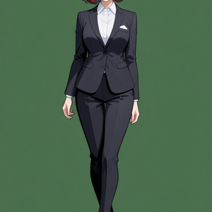 ショートカットでスーツなおねえさん
