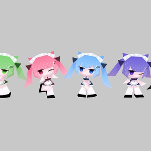 【商用利用・改変OK】△256ローポリVRMモデル　ネコミミちゃん 缩略图 7