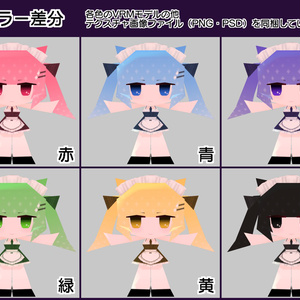 【商用利用・改変OK】△256ローポリVRMモデル　ネコミミちゃん 缩略图 3