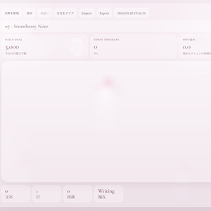 Strawberry Story Editor｜いちごモチーフの可愛いテキストエディタ