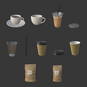 【3Dモデル】カフェと厨房アセット(28点) 缩略图 3