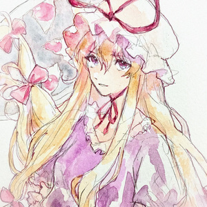 【東方】八雲紫 水彩イラスト