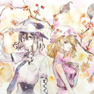 【東方】秘封倶楽部 水彩イラスト