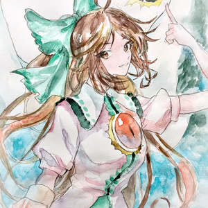 【東方地霊殿】霊烏路空 水彩イラスト