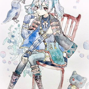 【オリジナル】水彩イラスト