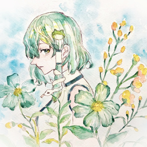 【東方風神録】東風谷早苗 水彩イラスト