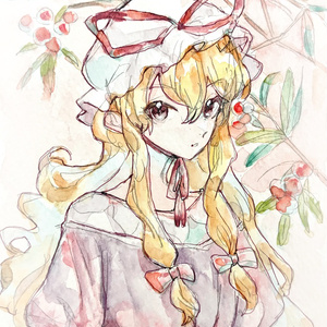 【東方妖々夢】八雲紫 水彩イラスト