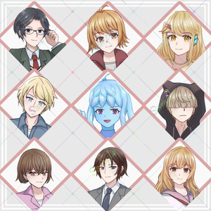 立ち絵9体セット(各キャラ表情差分10種付き)