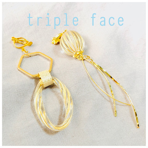 トリプルフェイス イメージ イヤリング(ピアス)