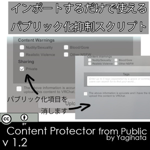 【無料, VRChat用】 Content Protector from Public