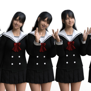 Girl's animation01 for DAZ Genesis8 Female