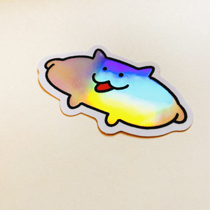 つぶれたあのねこステッカー