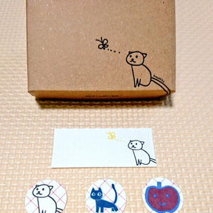 猫の名刺ケース（活版印刷の箱）