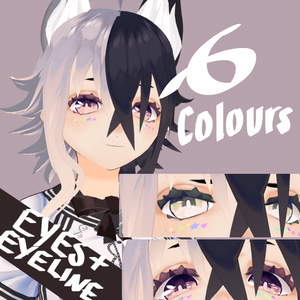 VRoid Eyes Texture Pack [Eyeline + Eyelash included]