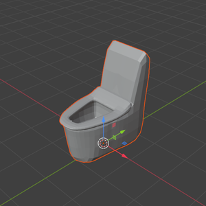 blender素材　便座