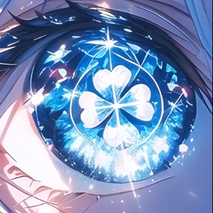 vroid blue clover eyes