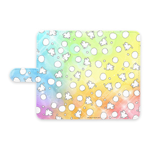 ふにゃふにゃカエルさん(背景カラー散らし)