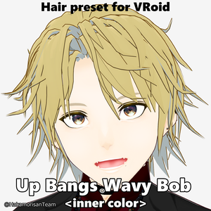 Up Bangs Wavy Bob <inner color> (unisex) Hair preset for VRoid