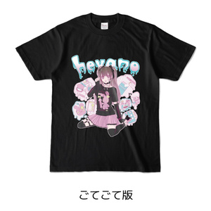 地雷系な女の子Tシャツ（黒）２タイプ