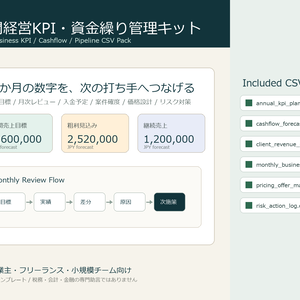 ひとり事業者 年間経営KPI・資金繰り管理キット