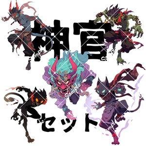 【TRPG・ゲーム素材】神官キャラ　6種類