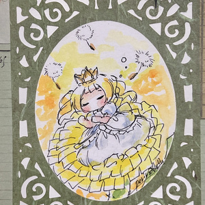 Miniature Original Drawing: Dandelion Princess