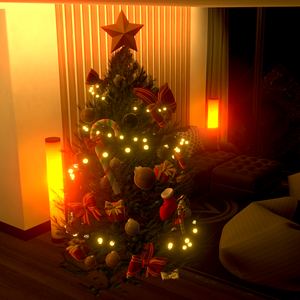 HD 3D Christmas tree【3Dモデル】 クリスマスツリー　* with warudo