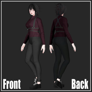 【複数アバター対応】Body garter For Girls【VRChat想定】 缩略图 3