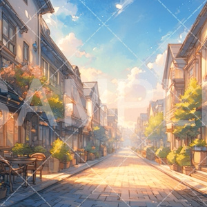 【背景素材】街・町・村3種［245］