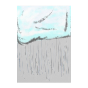 Rain under blue clouds