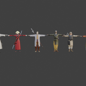 Samurai 7 Charactes (FBX)