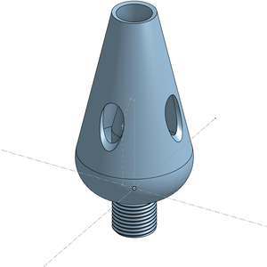 【3Dプリント用データ】120cm浮き輪でも高速膨らまし！エアーコンプレッサー用ベンチュリ効果ノズル v1.0