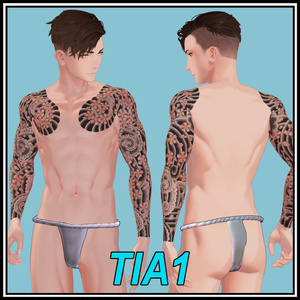 【珍飯亭共通素体】進化するタトゥー 【ETB vol.1】TIA1, TIA2 刺青 和彫 Tattoo Texture #horisame_vrc 缩略图 3