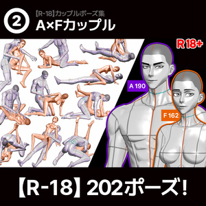 【R-18】男女カップルポーズ vol.2 -  AxF