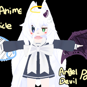 2D Anime Particle Angel / Devil Parts