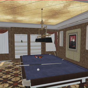 ビリヤードルーム3Dモデルvrchat The Billiards Room