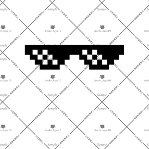 【VTuber素材】ドットサングラス