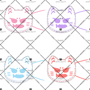 【VTuber素材】猫型眼帯素材