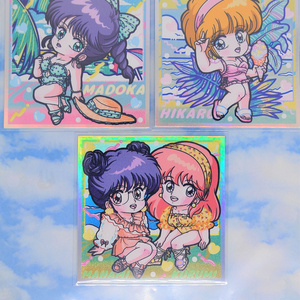 ’80s’90sCOLLECTION☆ホロシール3枚＆クリアポストカードセット
