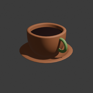 コーヒーカップ　Coffee cup 3D model（.blend形式）